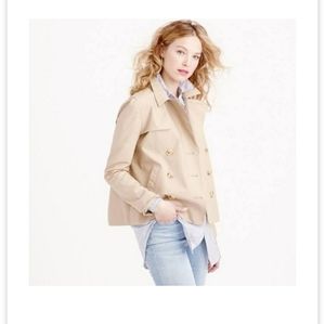 J. Crew Swing Short Trench Coat Sz 6 C4593
